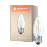 Ledvance Classic LED E27 Kerze Fadenlampe Klar 4.8W 470lm - 827 Extra Warmweiß | Dimmbar - Ersatz für 40W