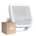 Mehrfachpackung 4x Ledvance LED-Scheinwerfer Aluminium Weiß 41//27W 6000lm 100D - 865 Tageslichtweiß | IP66 - Symmetrisch