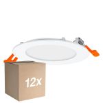 Multipack 12x Osram LED Downlight Recess Slim Weiß 8W 550lm 110d - 830 Warmweiß | Ausschnitt 120mm - IP20