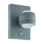 Eglo Wandleuchte Sesimba 1 Stahl Silber 3W 330lm - 830 Warmweiß | IP44 - Bewegungs- und Lichtsensor