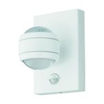 Eglo Wandleuchte Sesimba 1 Stahl Weiß 3W 280lm - 830 Warmweiß | IP44 - Bewegungs- und Lichtsensor