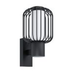 Eglo Wandleuchte Ravello Stahl Schwarz | IP44 - Geeignet für 1x E27