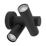 Eglo Wandleuchte Fossignano Aluminium Schwarz 6W 800lm - 830 Warmweiß | IP44