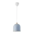 Nordlux Gaston Pendelleuchte Metall und Holz Blau | Geeignet für E27