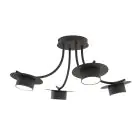 Emibig Deckenleuchte Enso Stahl Schwarz | Geeignet für 4x GX53 - Max 12W