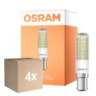 Mehrfachpackung 4x Osram Spezial T Slim LED B15d Klar 6.5W 806lm - 827 Extra Warmweiß | Ersatz Für 60W