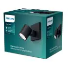 Philips Runner Wandleuchte Metall Schwarz | Geeignet für 1x GU10 