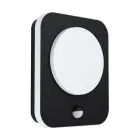 Eglo Wandleuchte Madriz Aluminium Schwarz 3W 370lm - 830 Warmweiß | IP44 - Bewegungssensor
