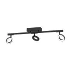 Eglo Deckenleuchte Cardillio 2 Aluminium Stahl Schwarz 3.2W 400lm - 830 Warmweiß | IP20 