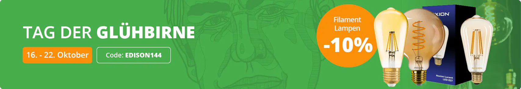Banner Tag der Glühbirne