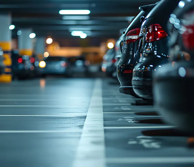 Autos in der Tiefgarage